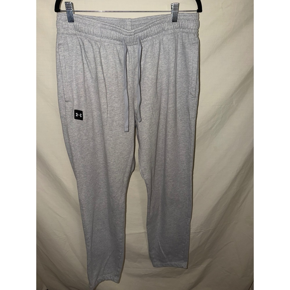 Under Armour Mens XL Tall ColdGear Rival Fleece Joggers Heather Gray Pants